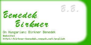 benedek birkner business card